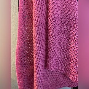 Pink handmade baby blanket